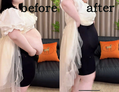 Plus Size 4-in-1 Shapewear Shorts – High-Waisted Tummy Control, Butt Lift & Leak-Proof Protection