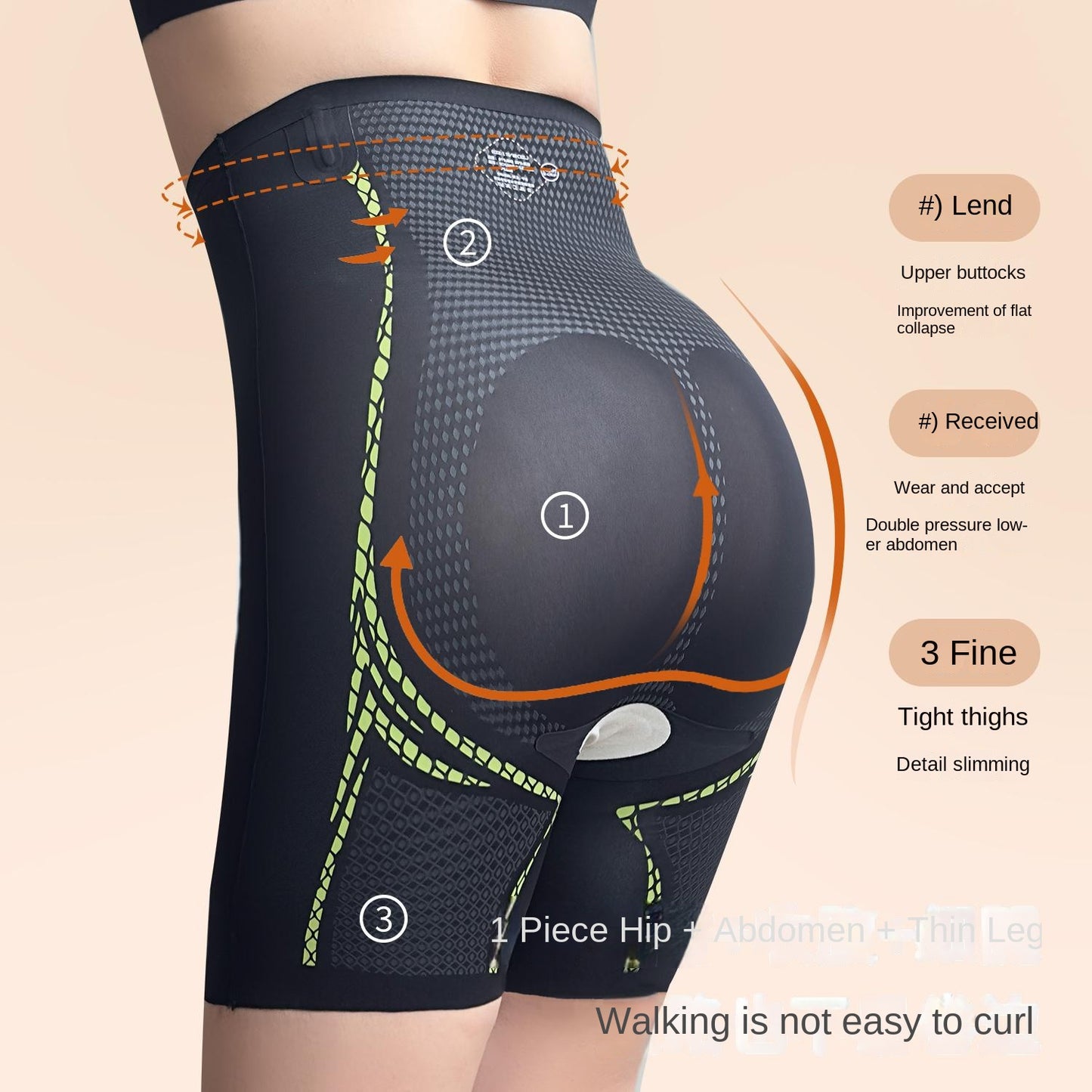 Plus Size 4-in-1 Shapewear Shorts – High-Waisted Tummy Control, Butt Lift & Leak-Proof Protection