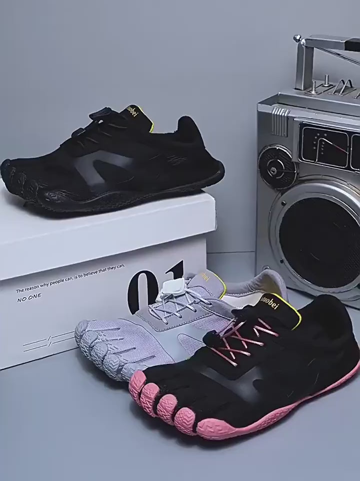 five-toe shoes during